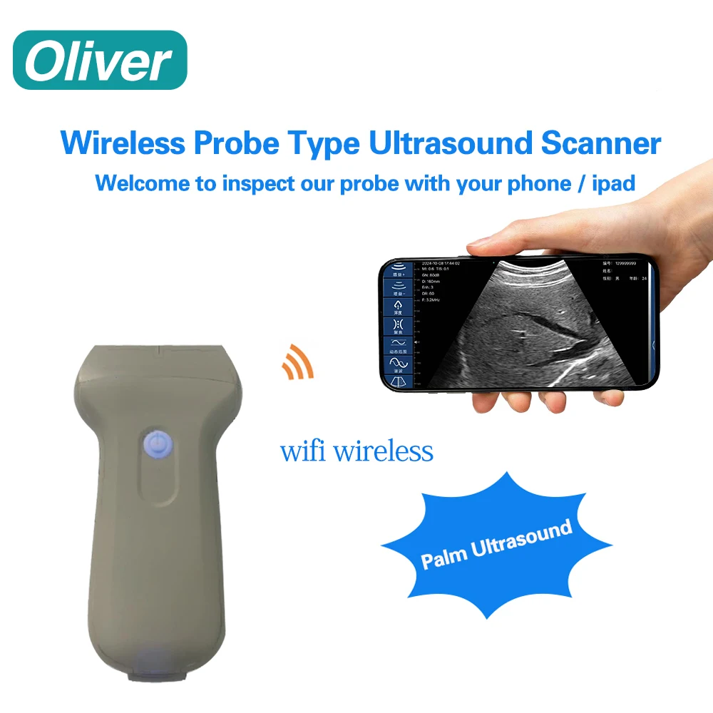 96 Elements Pocket portable Wireless Ultrasound Probe  CP-3L or 3C machine WIFI scanner color doppler linear or Convex