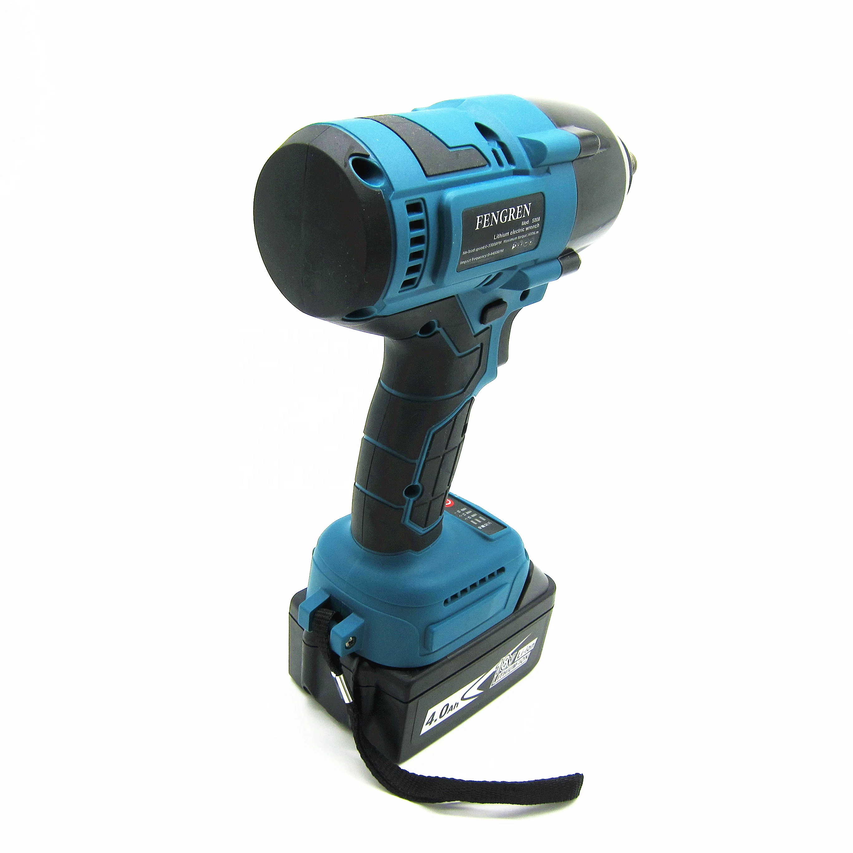 Professional Manufacture Lithium Battery Brushless Cordless 500 Torque Electric Impact Wrench