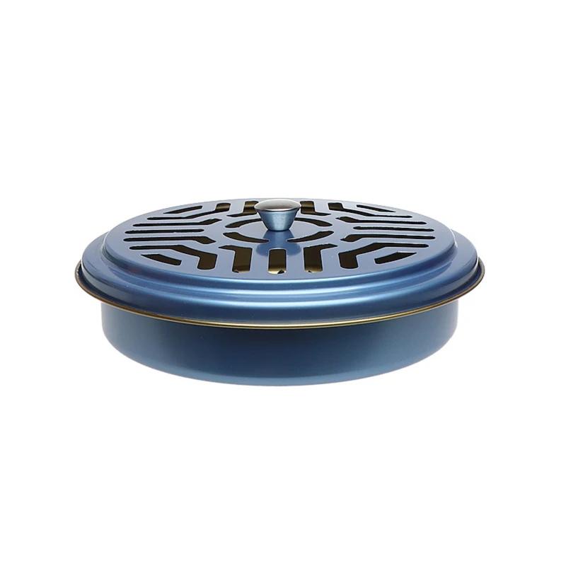 Mosquito Coil Tray Indoor Outdoor Mosquito Incense Box Metal Round Rack Plate