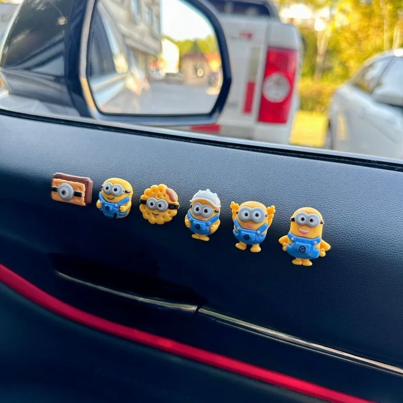 Minions Car Air Outlet Decoration Clip Cartoon Creative Car Air Conditioning Decor Anime Cute Car Interior Small Accessories