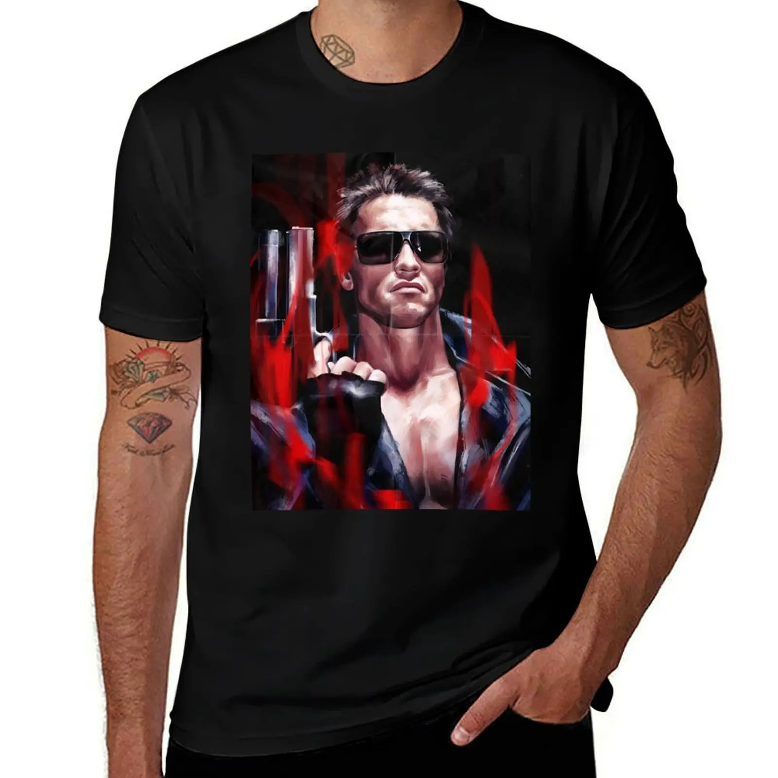 

cotton shirt shirts soft man Terminator quality t T-Shirt for The high cotton man t