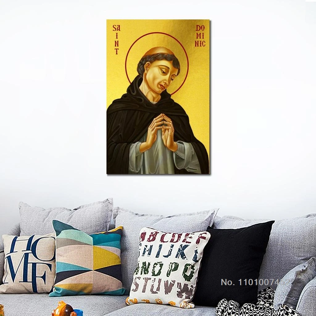 Saint Dominic Canvas Prints Large Wall Picture Orthodox Painting Catholic Byzantine Art HD Printed Posters Prayer Home Decor