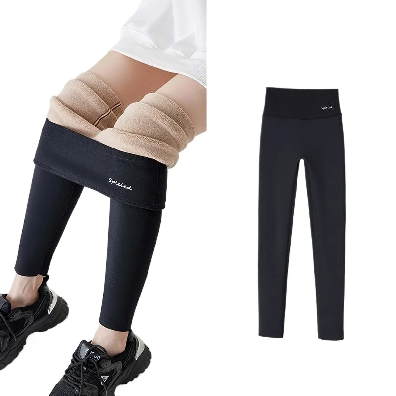 

Осенние новые женские бархатные леггинсы с изображением акулы, женские тонкие флисовые теплые леггинсы с высокой талией, зимние бесшовные спортивные повседневные леггинсы