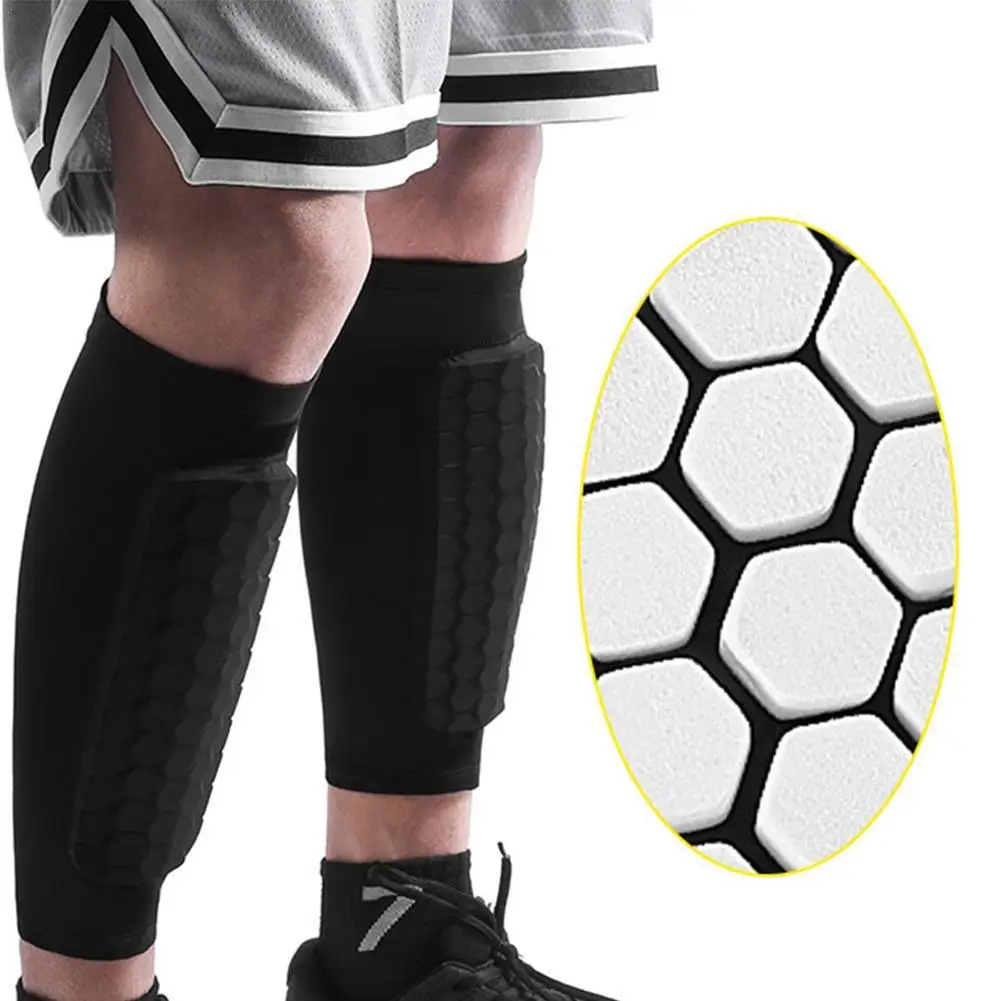 

2pcs Soccer Football Shin Guard Pads Honeycomb Running Leg Calf Protective Gear Sleeves Outdoor Sports Leg Support Guard