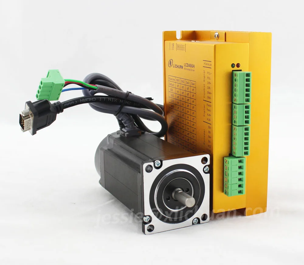 

Lichuan Nema24 4.5Nm Closed Loop Stepper Motor LC60H2102 +driver LCDA86H DC48V 47/50mm Hole Distance