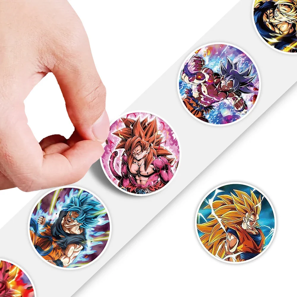 500 Stück Anime Dragon Ball Siegelaufkleber Guko Niedliche Cartoon Anime Aufkleber Runde Diy Dekor Album Tagebuch Etikett Graffiti Aufkleber
