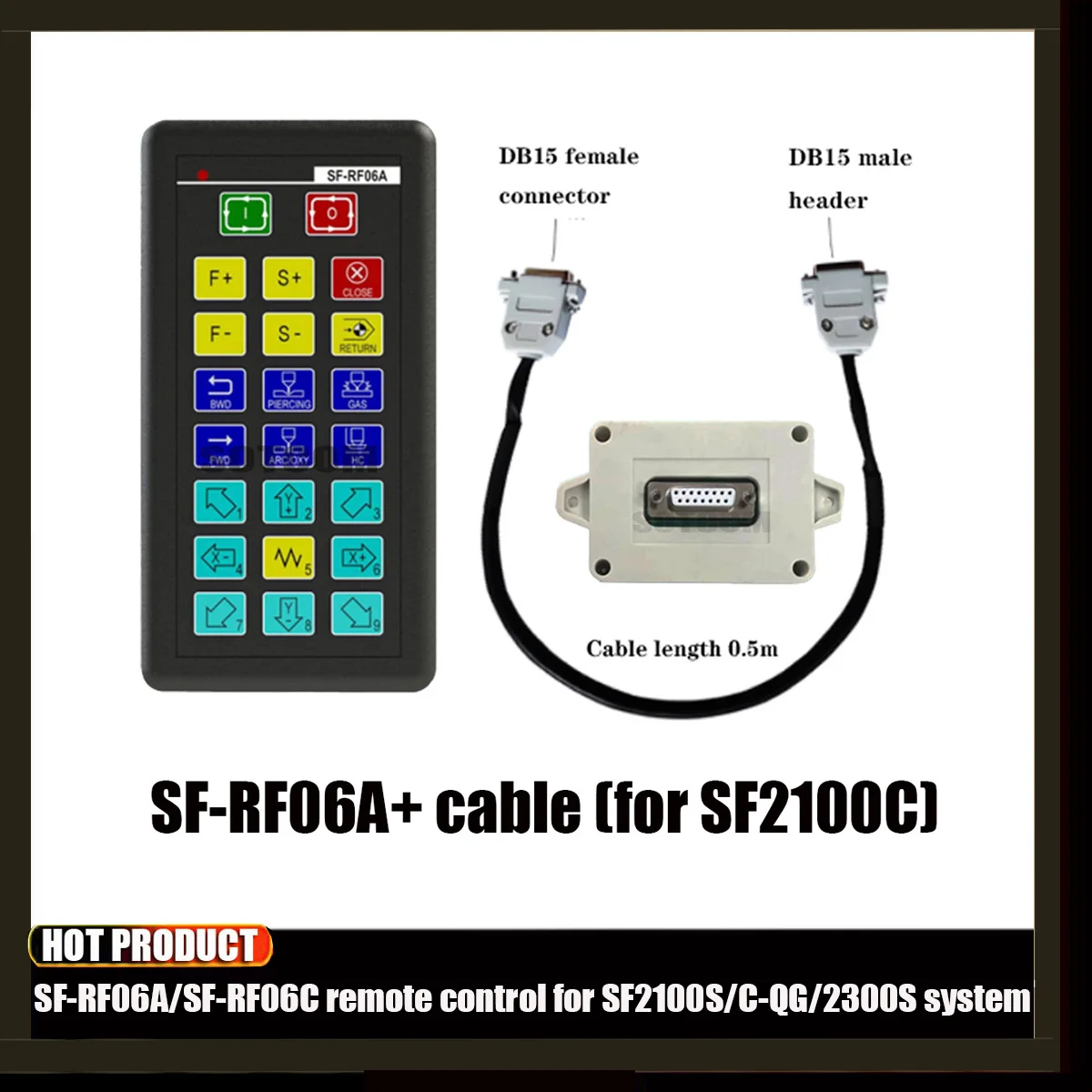 

Cnc Sf-rf06a/sf-rf06c Star Peak Wireless Remote Control For Sf2100s/c-qg/2300s Flame Plasma Control System