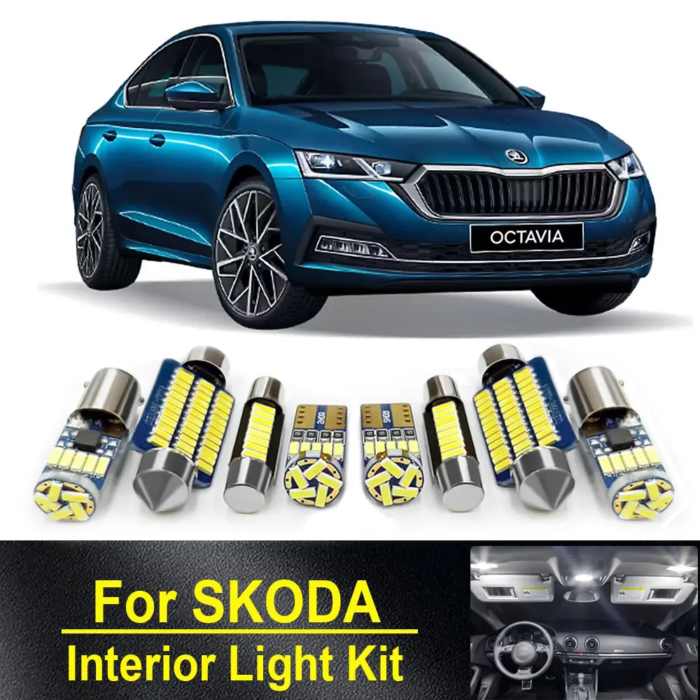 

Car Interior LED Light For SKODA Octavia Superb Rapid Yeti Roomster Kodiaq Karoq Citigo Parts Accessories Canbus Error Free