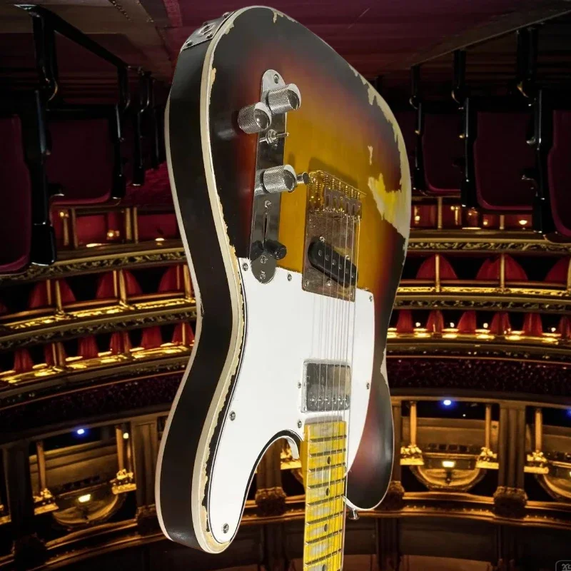 

Высококачественная 39-дюймовая гитара в винтажном стиле с эффектом потертости, кленовый гриф, 2026 год