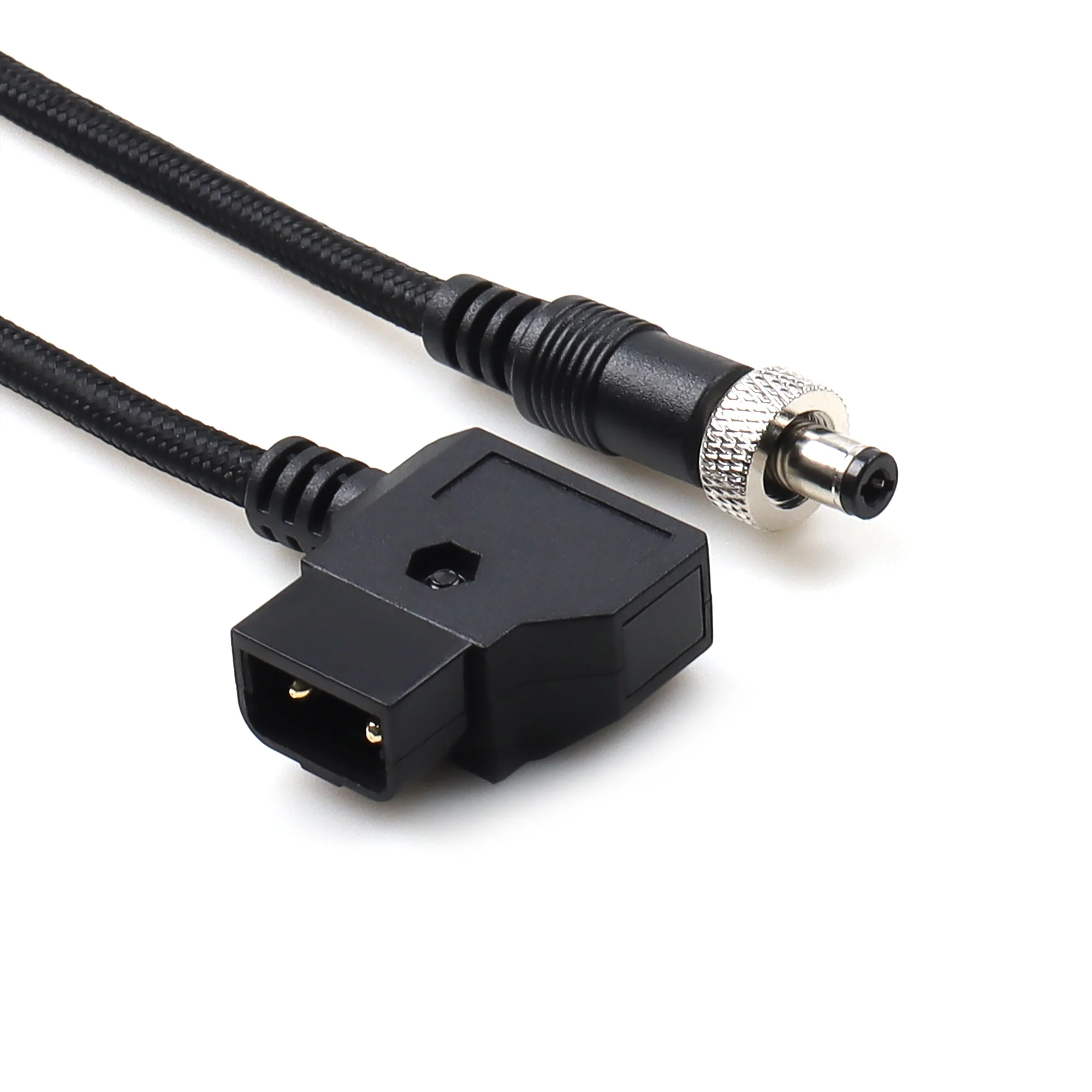 D-TAP to Locking DC5521/DC5525 Power Cable 20AWG*2C for video monitors video cameras | black | 6.7inches 2ft