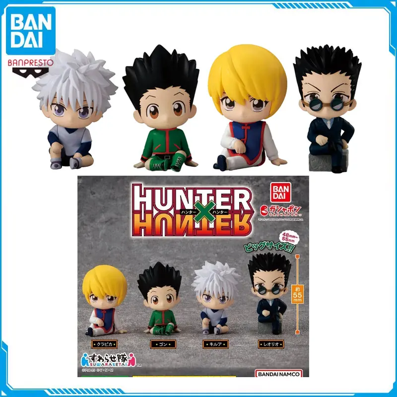 BANDAI Original HUNTERxHUNTER Sitting Series Gashapon Killua Zoldyck Hisoka Action Figure Full Range Capsule Toys Christmas Gift