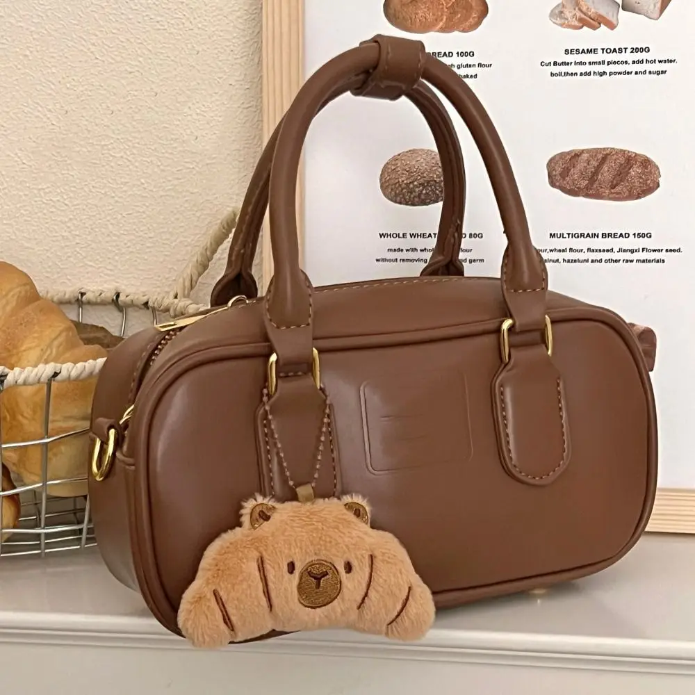 

Lovely Cartoon Capybara Pendant Decoration Croissant Food Plush Keychain Plush Stuffed Soft Plush Bread Key Chain Backpack Decor