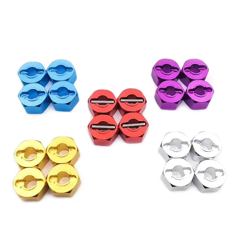 Metal 12Mm Wheel Hex Adapter 7Mm Thickness M4 Flanged Lock Nut Cross Wrench For Trxs 1/10 Stampede Slash 4X4 RC Car