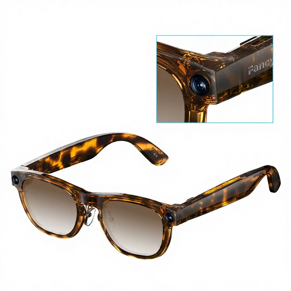 

AI Glasses Translation Headset Recognition Noise Voice Dual Mic BT Lens Intelligent Photo Trending Wearable ChatGPT