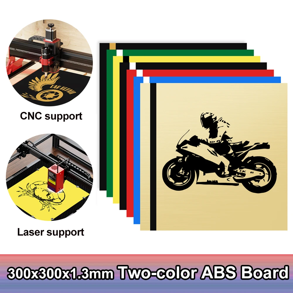 ABS two-color board for billboards 300x300x1.3mm Laser Engraving Two-Tone ABS Sheet CNC Engraving for Name Badge,Office Label