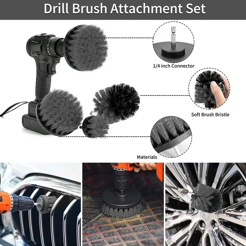 Super Sale 23 Pieces Car Cleaning Kit Car Detail Brush Set Car Wash Bag