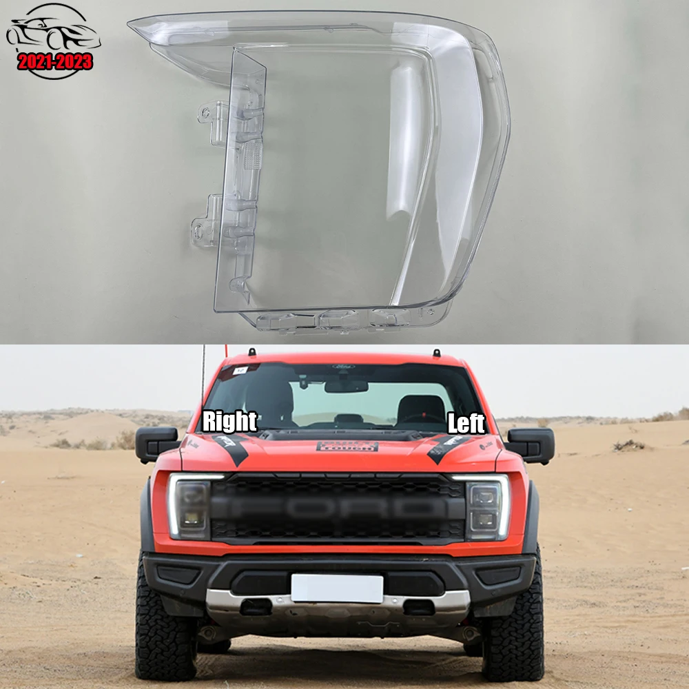 

For Ford Raptor F-150 2021 2022 2023 Headlight Cover Transparent Lampshade Headlamp Shell Plexiglass Replace The Original Lens