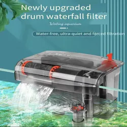 Fish tank wall filter waterfall three-in-one water purification circulating turtle tank external small silent forced fish tank f