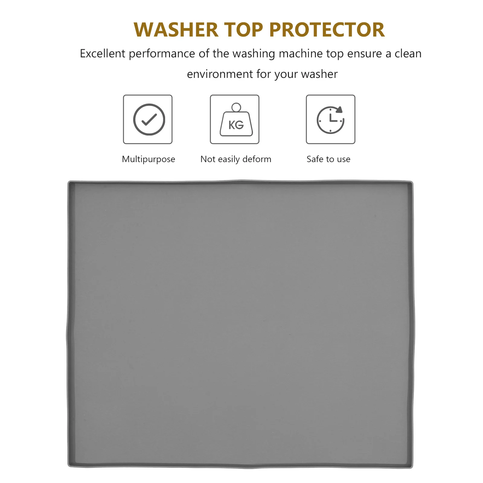 

Washing Machine Top Protector Silicone Pad Washer Dryer Top Cushion Non-Slip Durable Cover Laundry Room Mat Dryer Mat