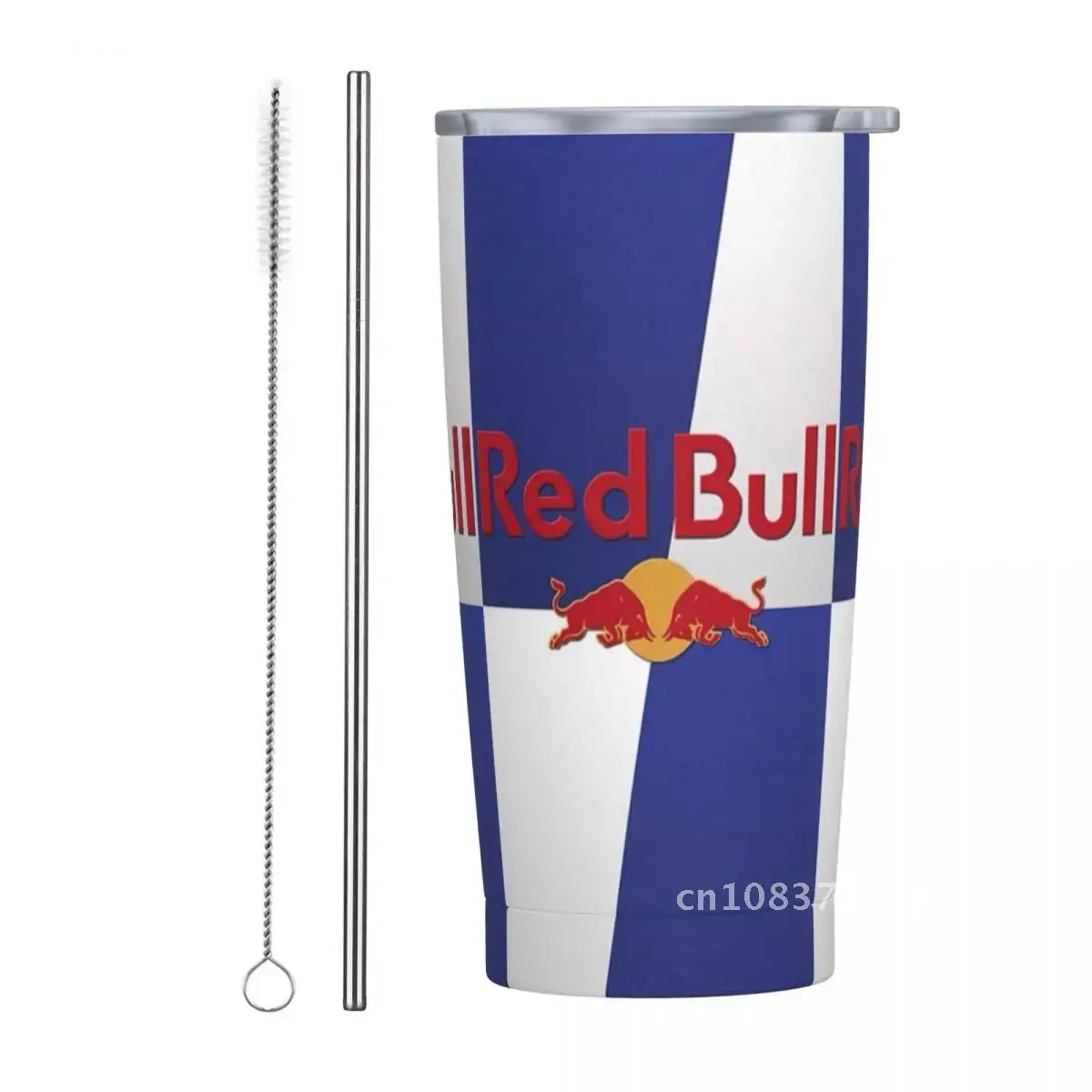 Stainless Steel Tumbler RB Bull Thermal Mug With Straws and Lid Battle Blue Cold and Hot Car Mugs Travel Graphic Water Bottle