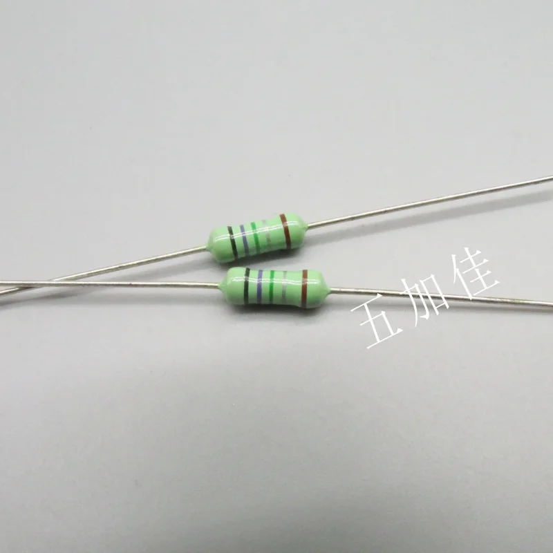 10-100pcs MF1W 1W 0.75R 750mR 0R75 1% metal film resistor 4 * 11 copper pin
