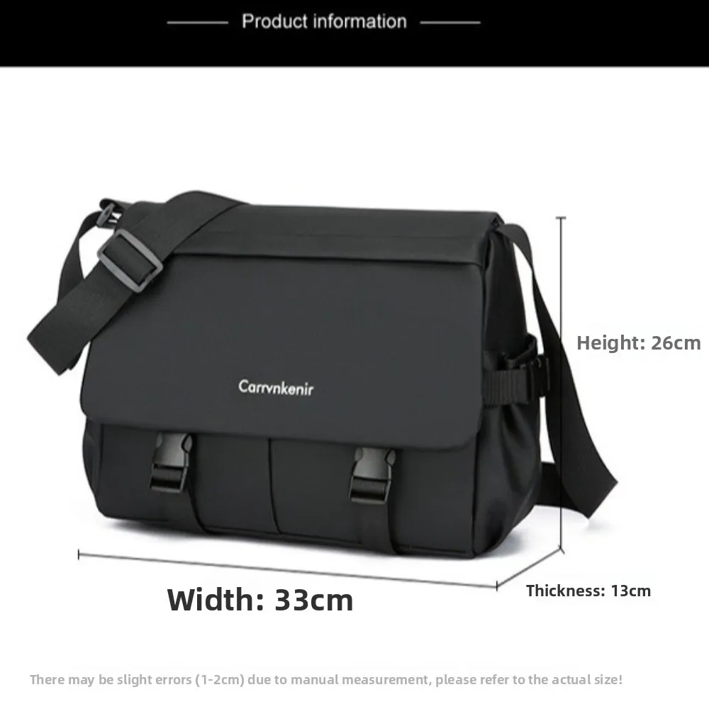 جديد سعة كبيرة حقيبة كتف رجالية عادية قماش حقيبة كروسبودي مقاوم للماء حقيبة ساعي الرجال #6