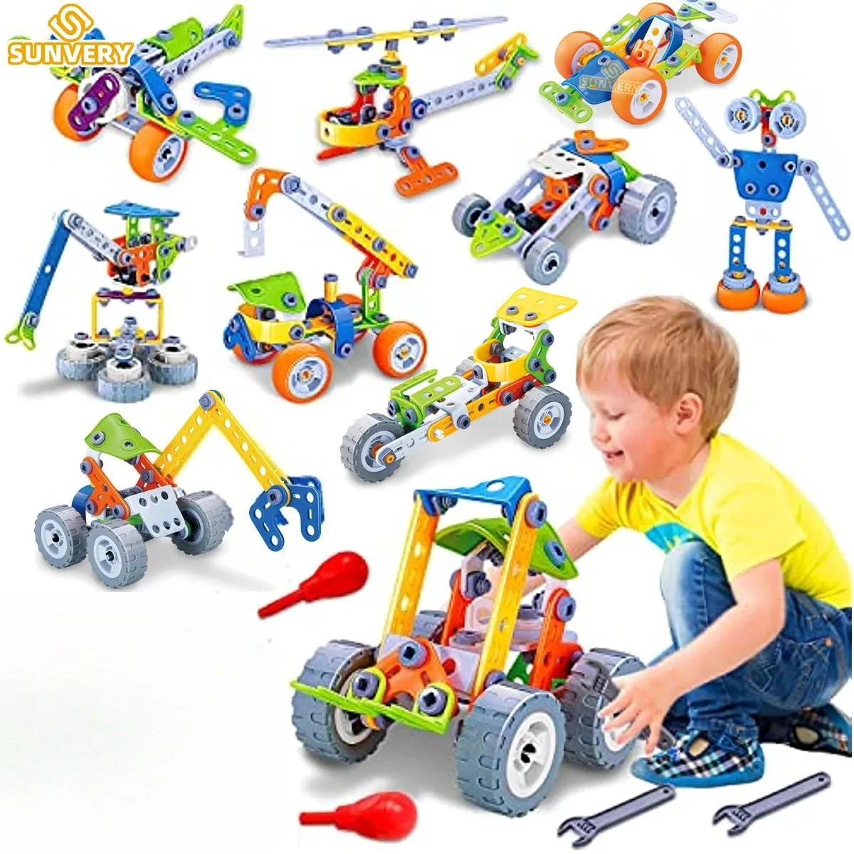 

Building Set for 4+ Boys Birthday Gifts STEM Toys Educational Building Set Creative Learning Games Children's day gift