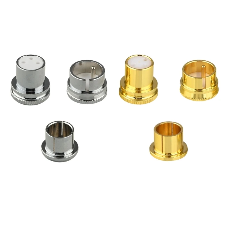 3 Pieces/set Gold Plated / Rhodium-plated RCA 3Pin Balanced Plug Protective Covers Dusproof Protectors