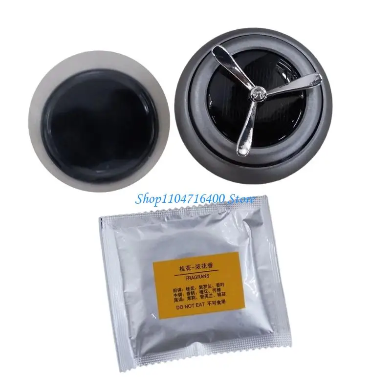y1gd Energy Efficient Solar Car Air Freshener With 360 Rotation Propeller Decors For Home Vehicle Interior