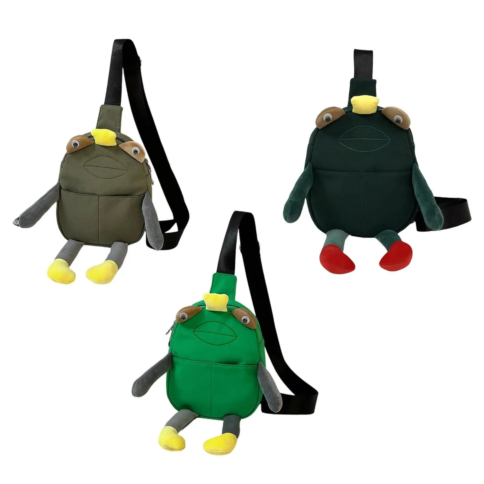 カエル クロスボディバッグ 素敵なカジュアルチェンジポーチ 軽量ソフトトラベル財布