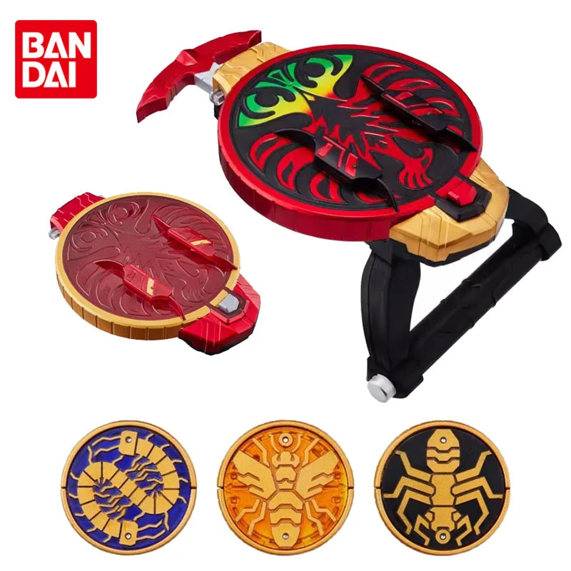 Bandai Original Kamen Rider OOO 10th Bird Shield Arthropod Association Centipede Bee Spider Anime Action Figures Toys Gift