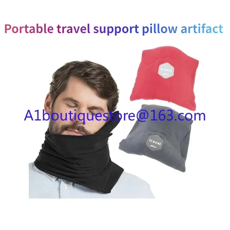 Travel pillow, nap support pillow, adult scarf, magnetic cloth neck, portable aircraft, sleeping artifact