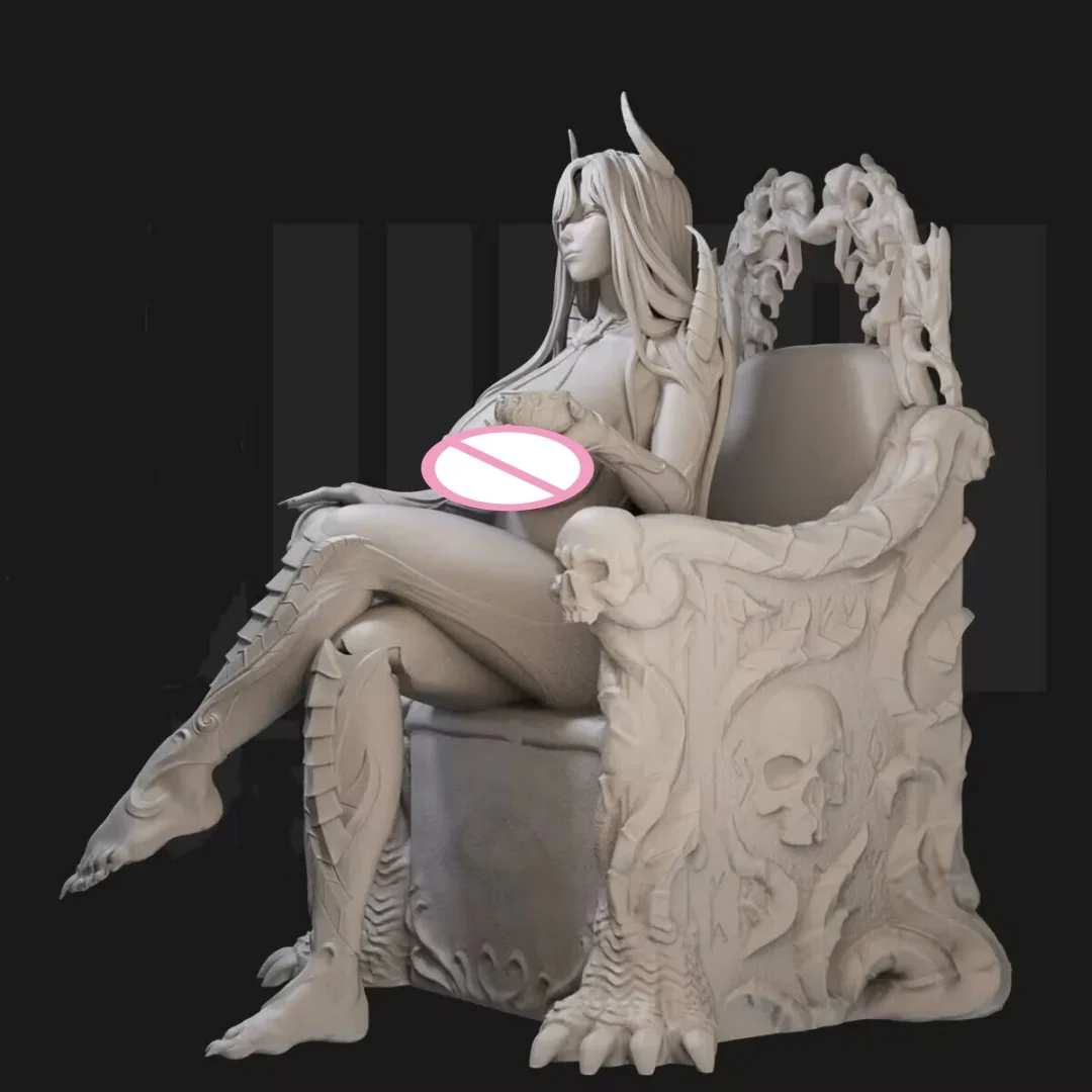 

Black Succubus Throne Edition 1/24 Resin Figure Model Kit Assemble Miniatures Unassembled Unpainted Collecting Hobby Toys Gifts