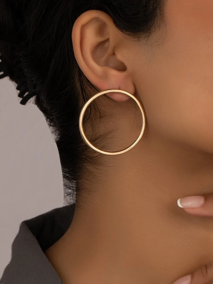 

Circle-shaped stud earrings for everyday wear lightweight and comfortable fit perfect for casual or formal outfits