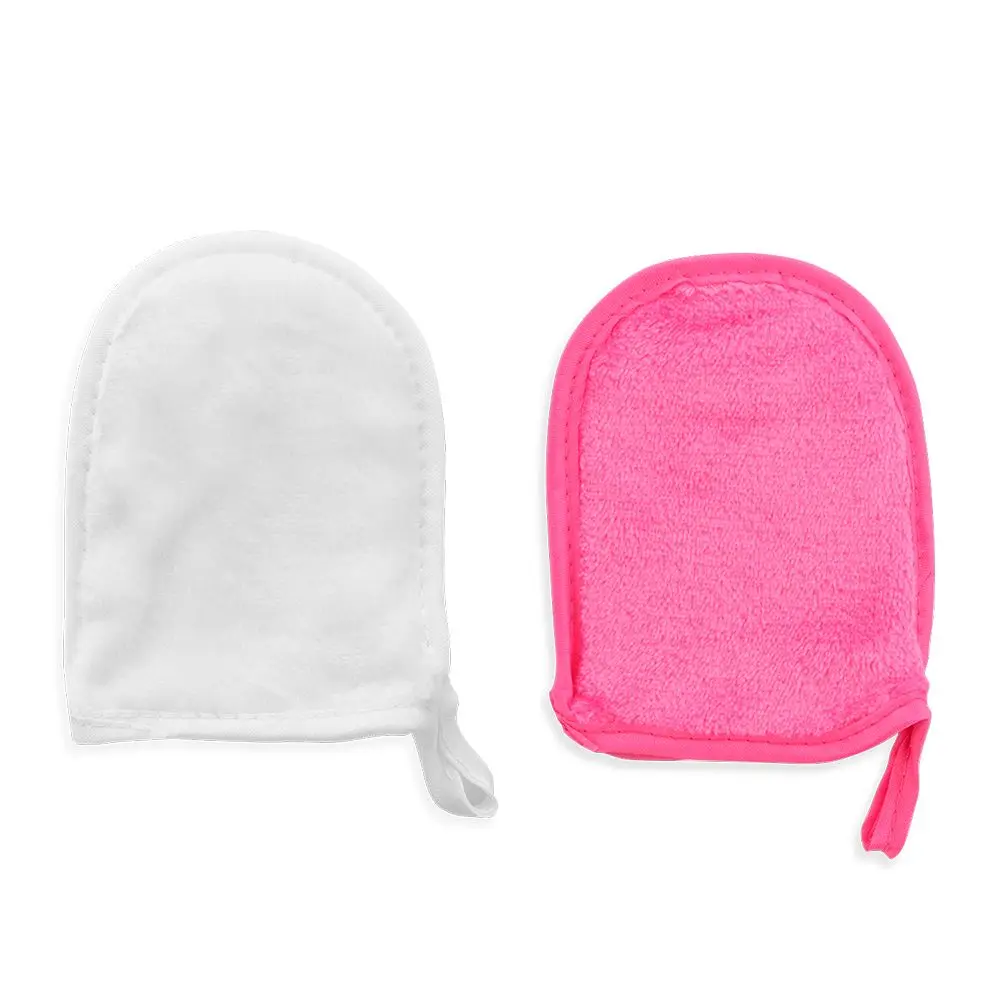 قفاز تنظيف منتفخ لمستحضرات التجميل قابل لإعادة الاستخدام للرعاية الصحية من الألياف الدقيقة ومزيل مكياج منشفة الوجه