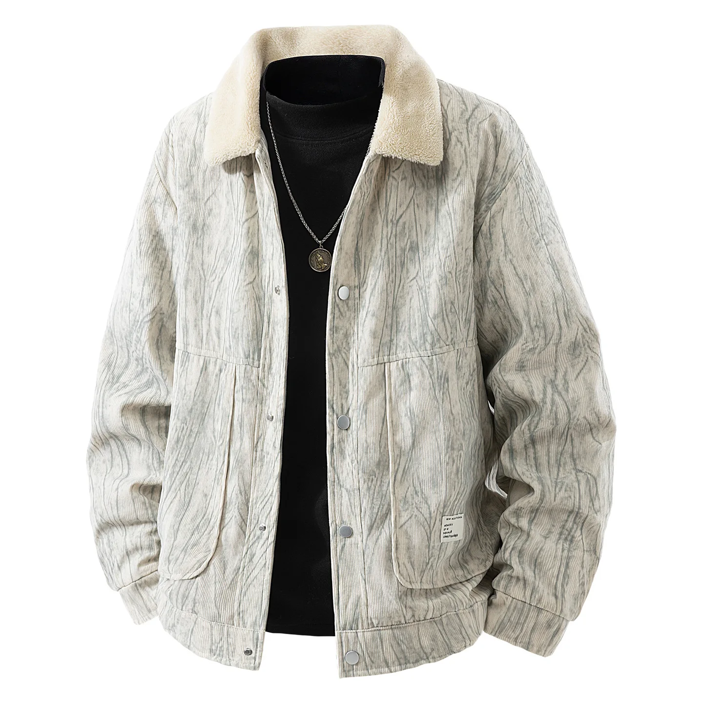 New Fashion Men Corduroy Fleece Warm Parkas Down Jackets Winter Coats Male Outwear Casual Coats Quality Men Trendy Jackets 5XL