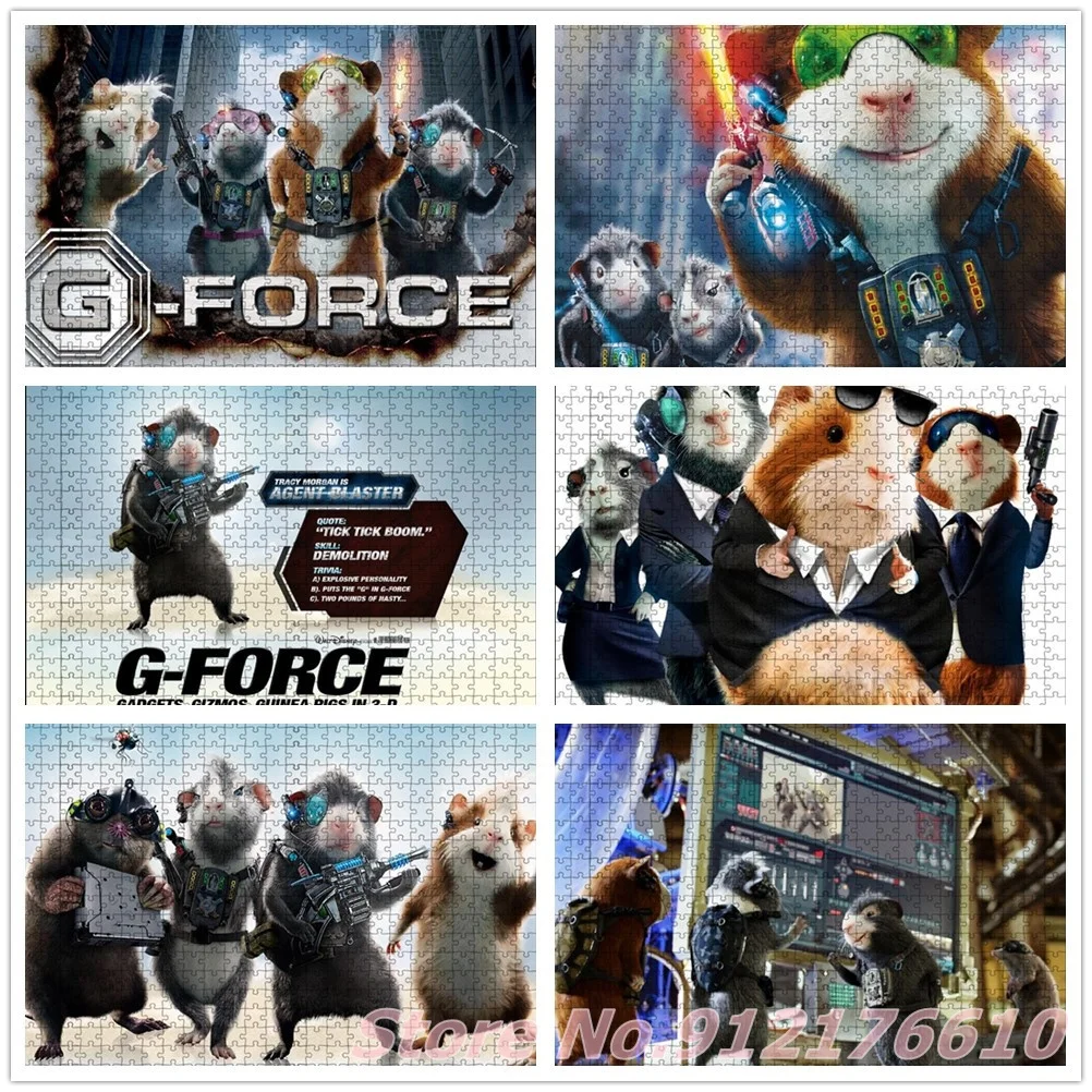 G-Force Disney Movies 500 Piece Jigsaw Puzzles Guinea Pigs Spy Team Funny Cartoon Paper Puzzles Decompress Educational Toys