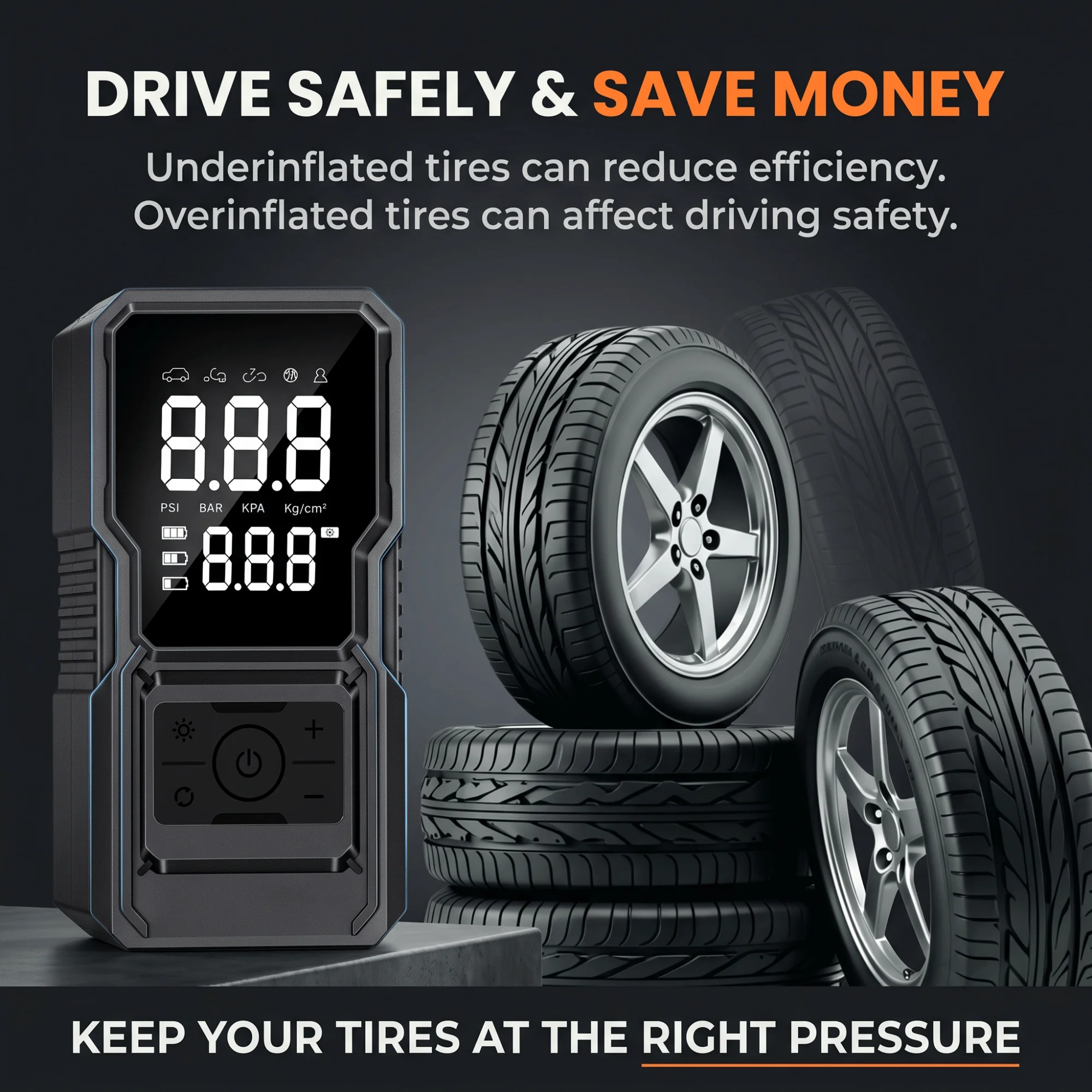 Gonfleur de Pneus Portable 150 - Cordless Tire Inflator 150Psi avis et prix