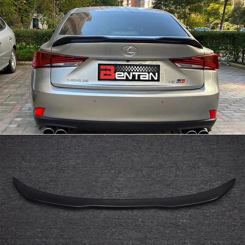 Suitable for rear wing spoiler of Lexus IS200 IS250 IS300 IS350 carbon fiber trunkAuto refitted tail parts 2013-2020