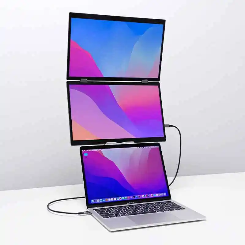 

Multi-functional 15.6inch Triple Portable 3-screen Lightweight For Business Travel Gaming Screen Extender