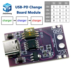 Type-C QC AFC PD2.0 PD3.0 to DC Spoof Scam Fast Charge Trigger Polling Detector USB-PD Notebook Power Supply Change Board Module