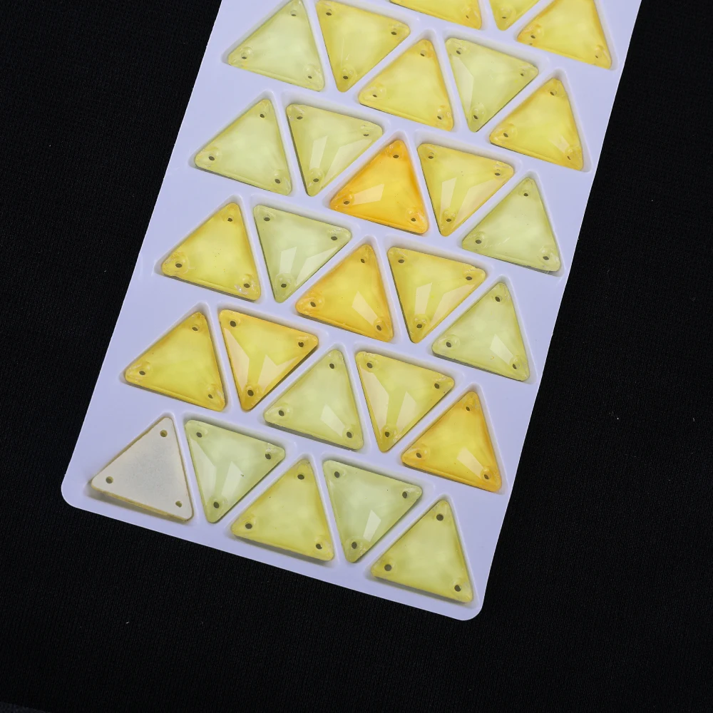Vc Neon fluor zieren des Dreieck auf Strass Dreieck nähen Diamant Glas Diamant Flatback DIY Zubehör Hochzeit nähen – Detail 13
