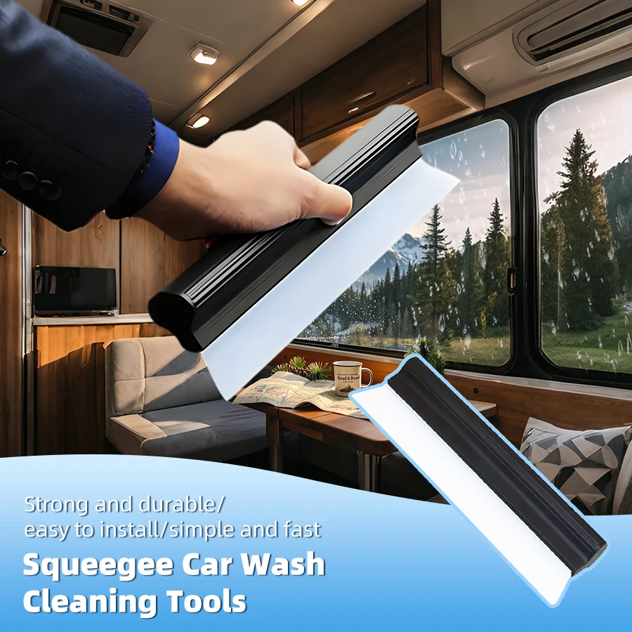 car Flexible Soft Silicone Wiper Window Cleaning Glass Scraper Silicone Handy Squeegee auto Blade Clean Scraping Film Scraper