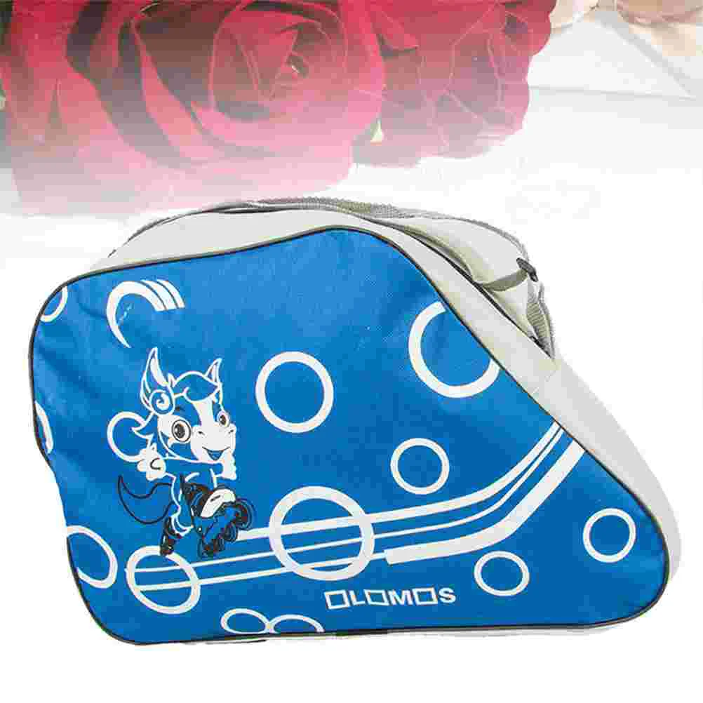 Bag for Ice Skating Skate Oxford Cloth Backpack Roller Skates Inline Blue Child