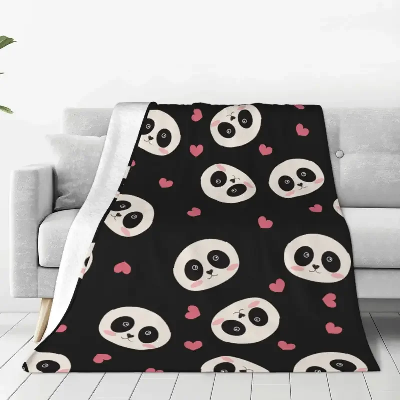 

Cute Panda Cartoon Animal Blankets Fleece Decoration Multifunction Soft Throw Blanket for Bedding Bedroom Bedspreads