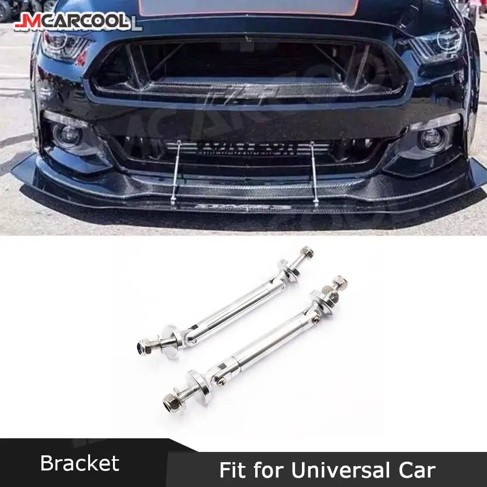 

Racing Front Bumper Lip Splitter Rod Strut Tie Bar Support Kit Bumpers Aluminum Universal 2PCS 75mm Adjustable Car Accessories