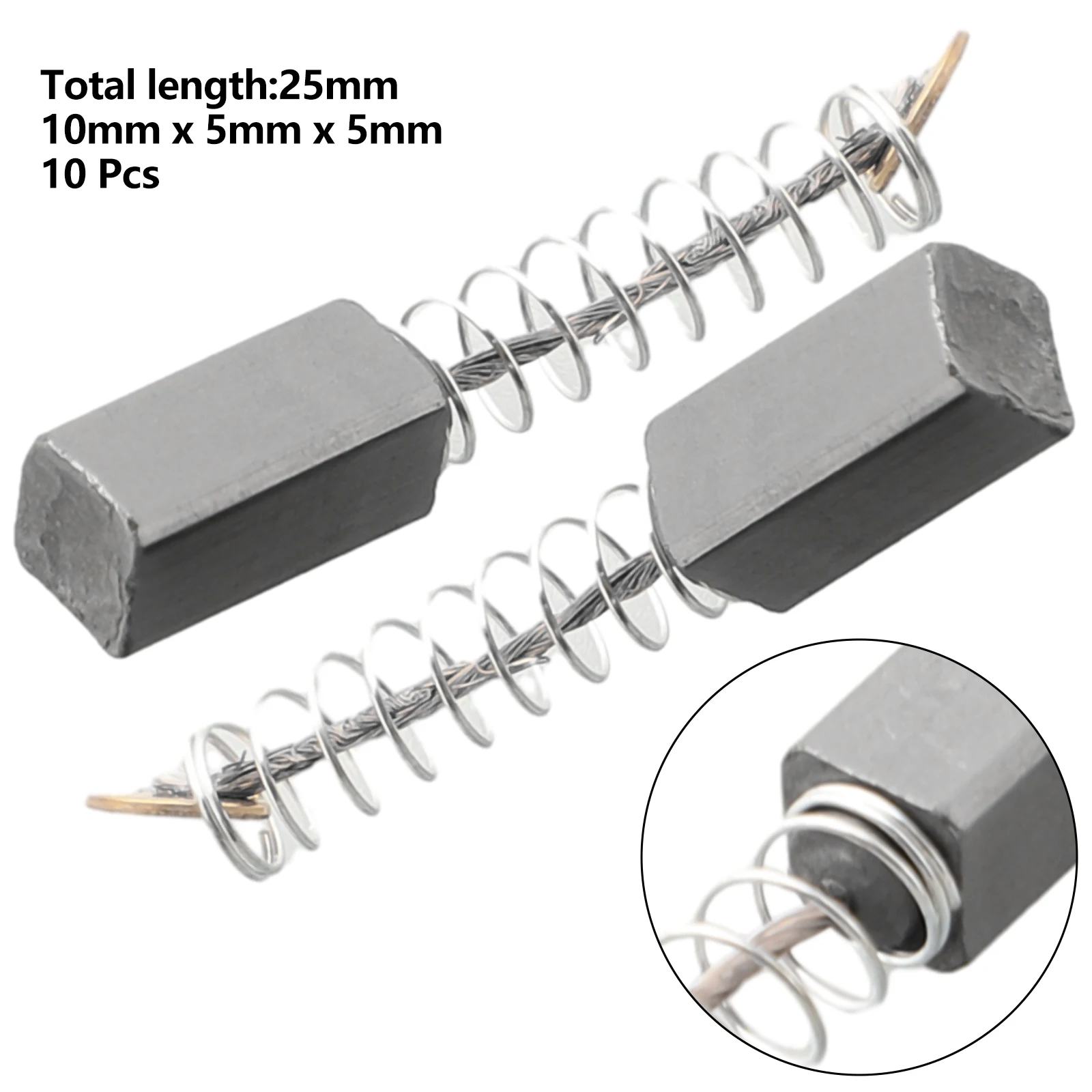 10pcs 10x5x5mm Carbon Brush Electric Motor Graphite Brush Electric Power Tools Replacement Parts Accessories Hardware