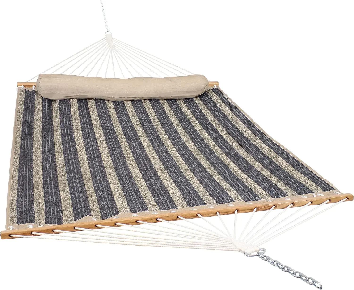 Sunnydaze Quilted Double Hammock for Outside with Pillow, Mountainside