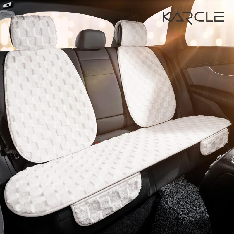 Karcle Sun Velvet Car Seat Covers Winter Warm Auto Seat Cushion Soft Comfortable Seat Protector Pad Universal Car Accessories