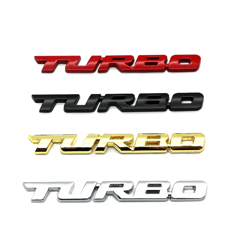 1PC 3D Chrome Zinc Alloy Turbo Boost Metal Emblem Badge Sticker Car Body Styling Auto Decor Accessory